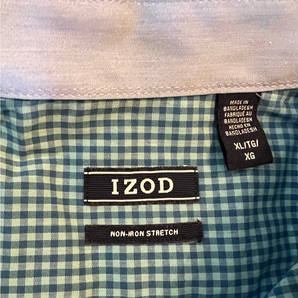 2 NEW XL Izod Mens Button Shirts Blue Stretch Sport Flex Long Sleeve Heritage - Picture 14 of 15